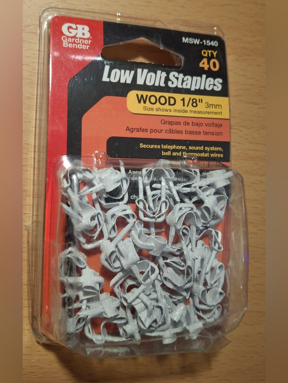 Gardner Bender 1/8" Steel Insulated Cable Staples 40pk MSW-1540